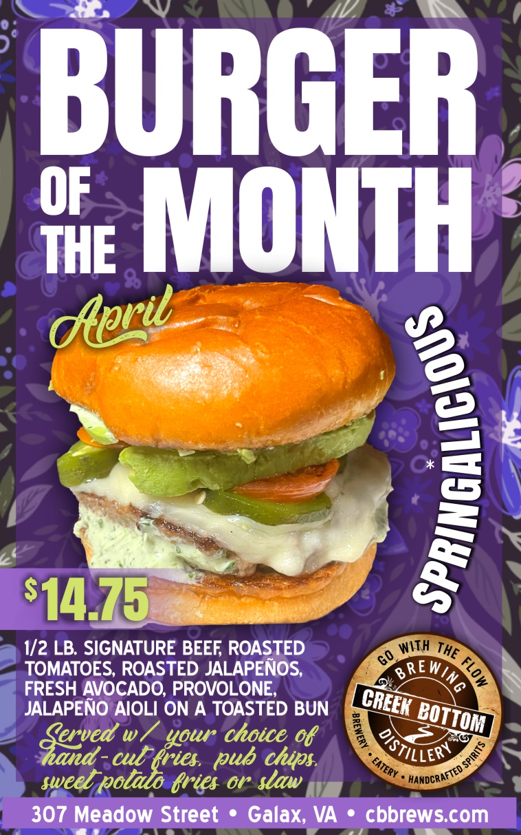 April Burger of the Month – Springalicious Burger