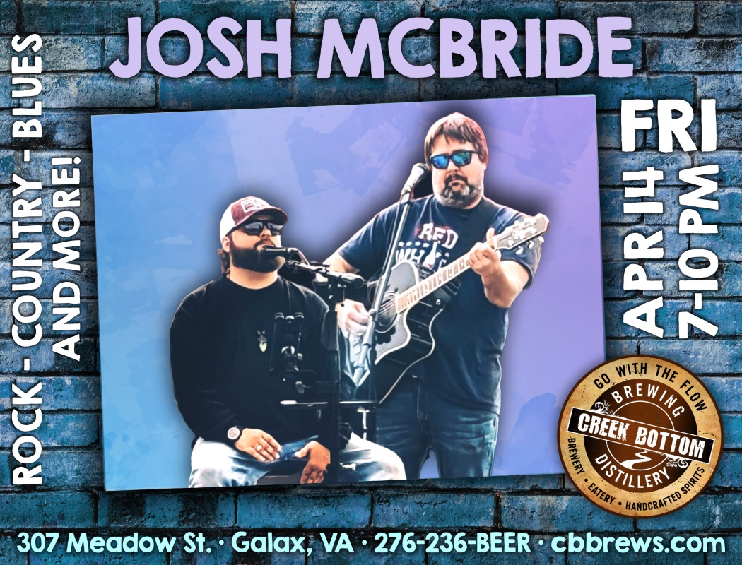 Josh McBride Duo at CBB! - Creek Bottom Brewing