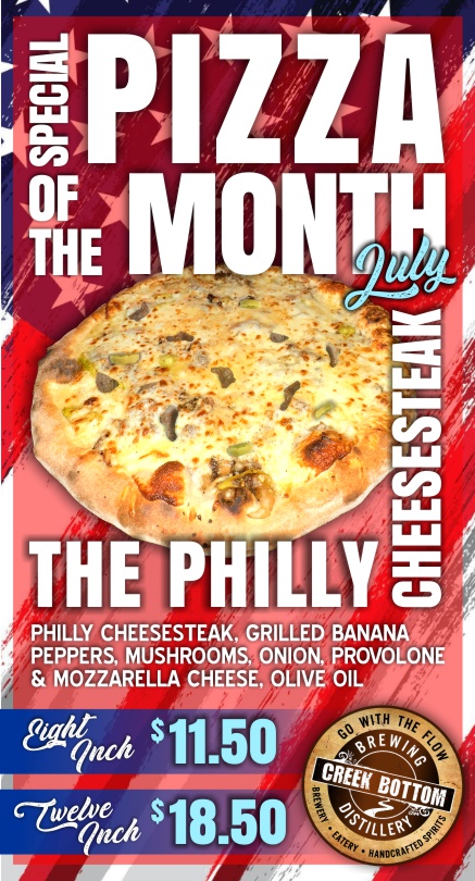 July Pizza of the Month – Philly Cheesesteak Pizza!