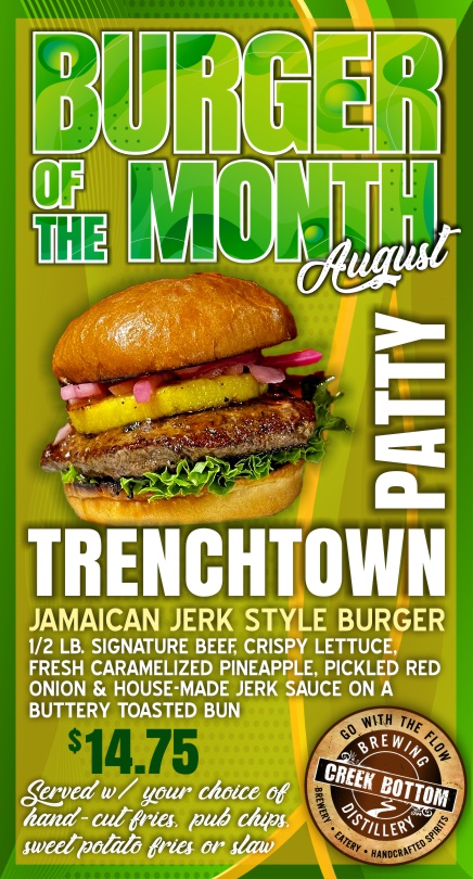 August Burger of the Month – Trenchtown Patty