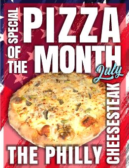 July Pizza of the Month – Philly Cheesesteak Pizza!